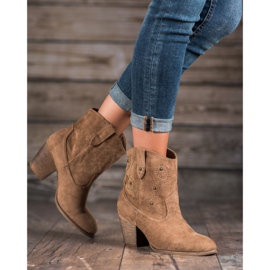 Small Swan Kaubojske čizme s visokim potpeticama smeđa 1