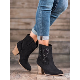 Small Swan Kaubojske čizme s visokim potpeticama crna 2