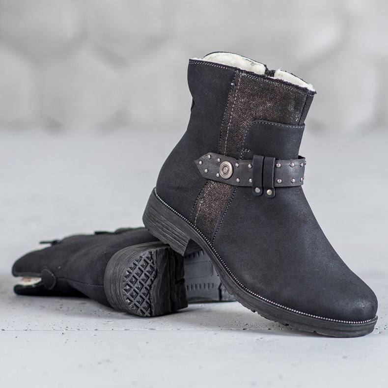 Super Me Tople ženske čizme crna 1