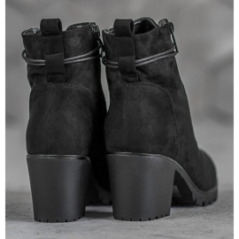 Super Me Čizme na čipku na platformi crna 1