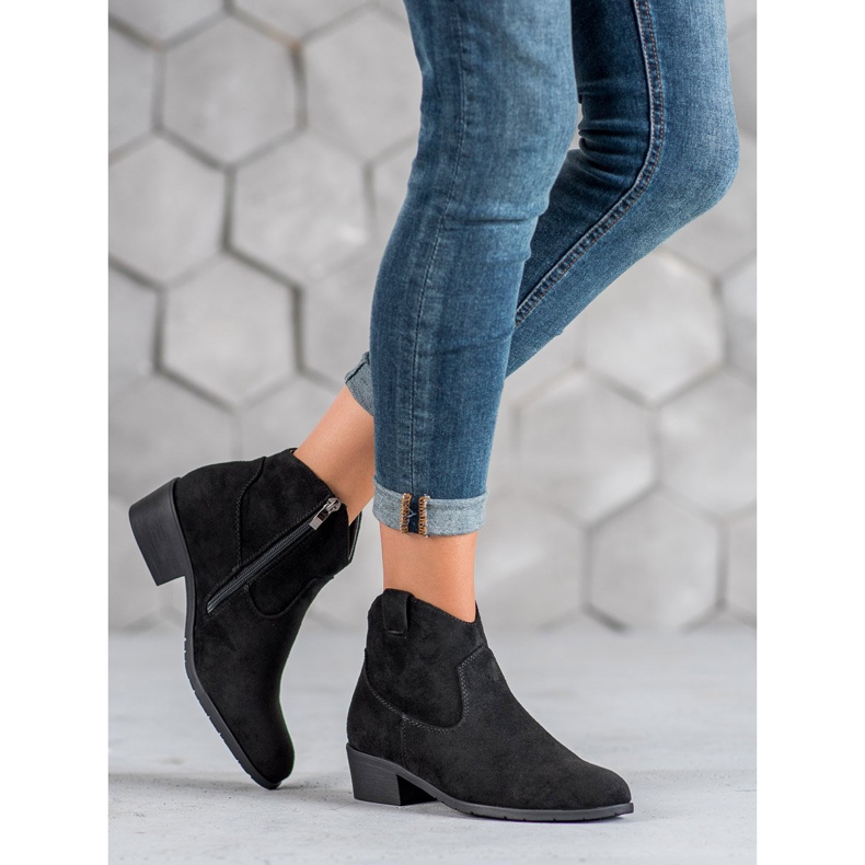 Filippo Kaubojske čizme od antilopa crna 1