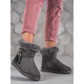 SHELOVET Mukluki sa kristalima siva 1