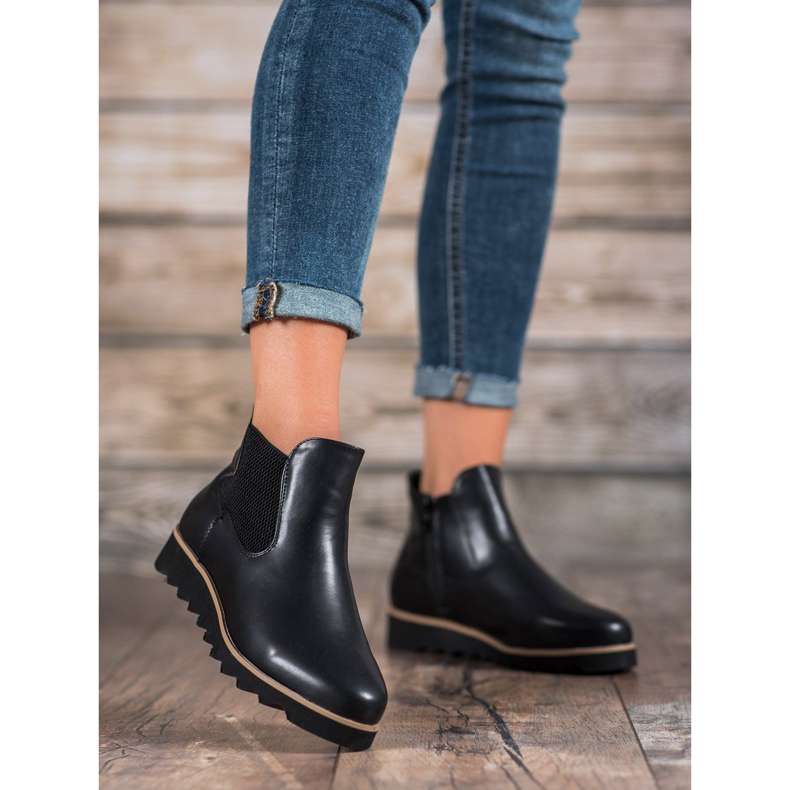 Bona Lagane čizme na platformi crna 1