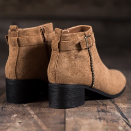 SHELOVET Čizme s visokom potpeticom od antilopa smeđa 1