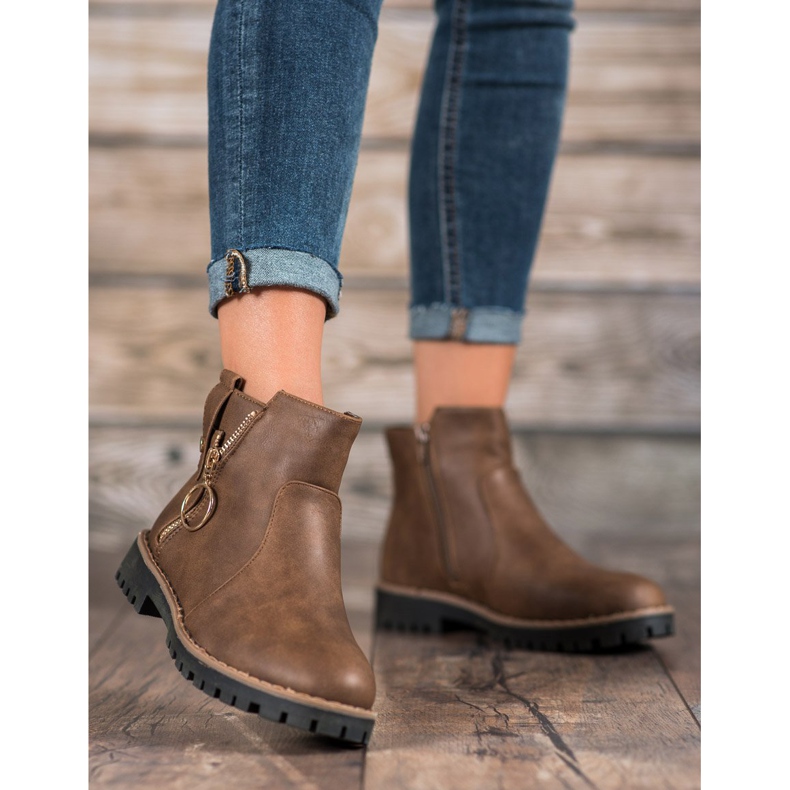 Jumex Čizme s ukrasnim zatvaračem smeđa 2