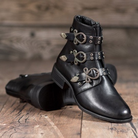 Anesia Paris Crne čizme sa kopčama crna 1