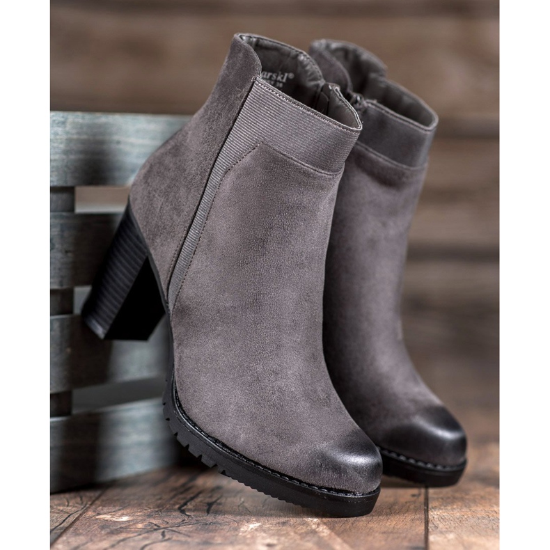 S. BARSKI Ženske sive čizme siva 2