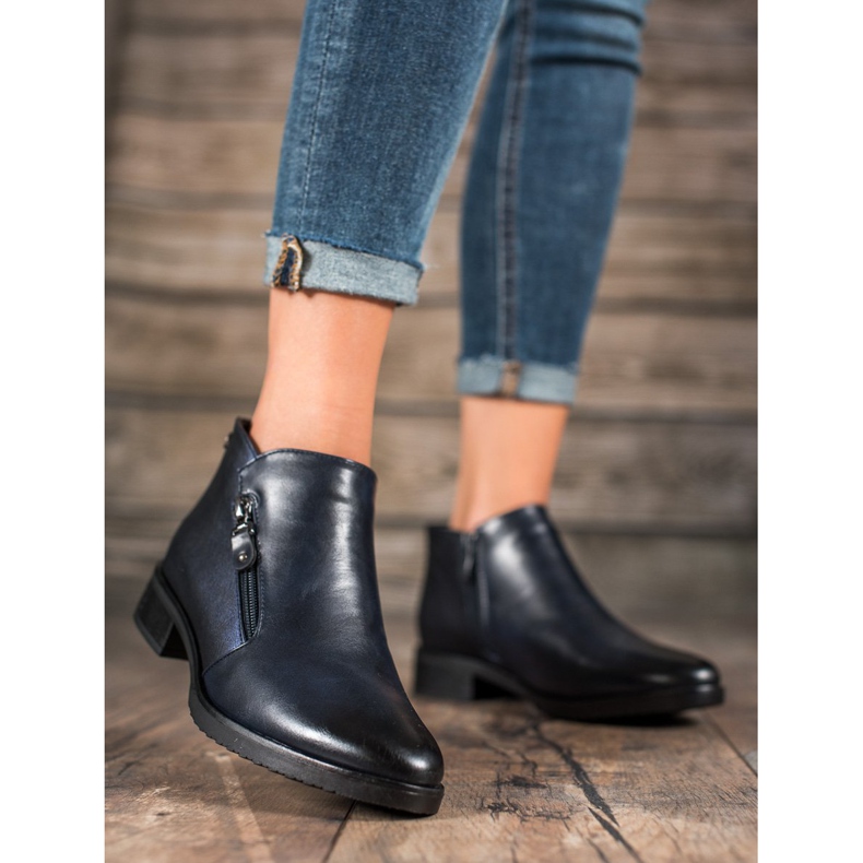 M.Daszyński Niske tamnoplave čizme plava 2