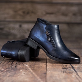 M.Daszyński Niske tamnoplave čizme plava 1