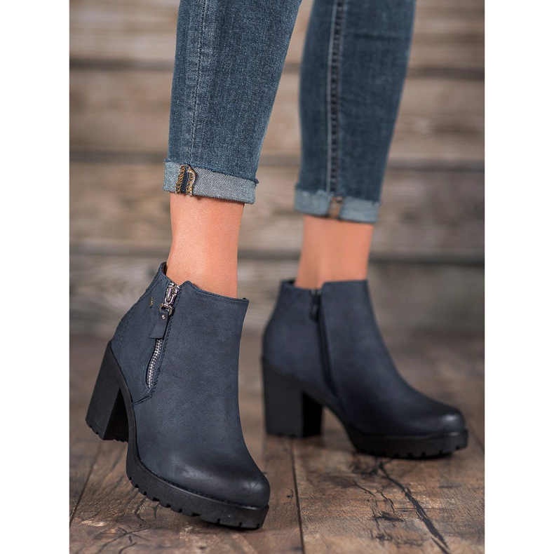 SHELOVET Teget plave čizme na platformi plava 1