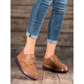 SHELOVET Cipele na platformi Snake Print smeđa 2