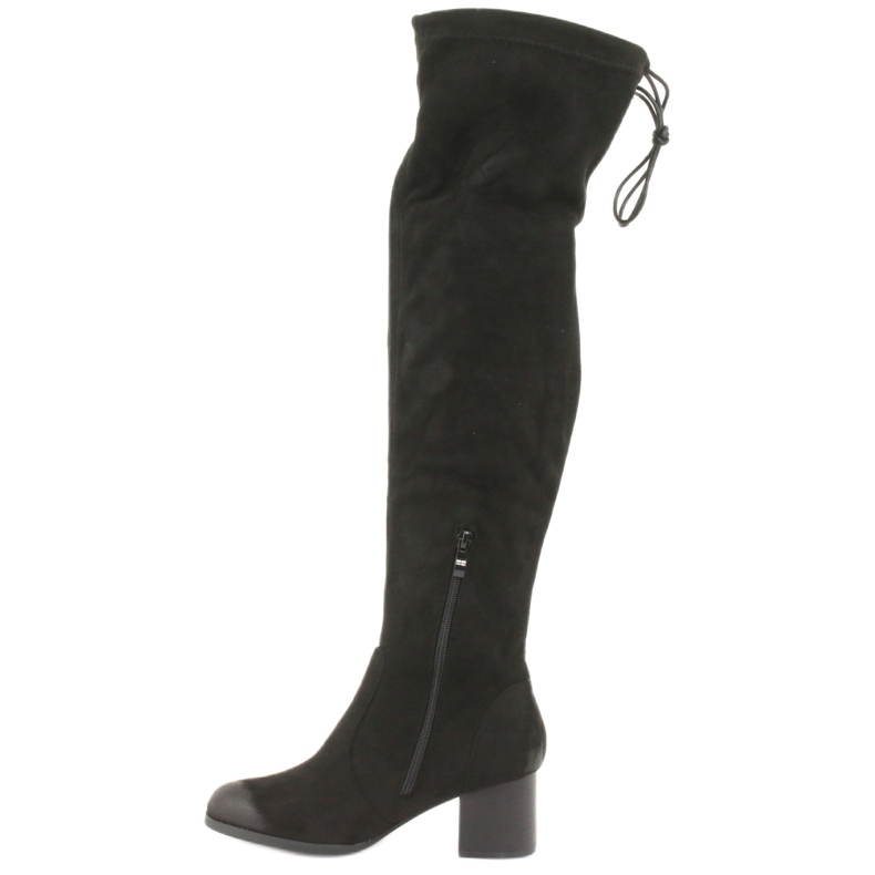 M.Daszyński Čizme od antilopa preko koljena 1715 crna 2