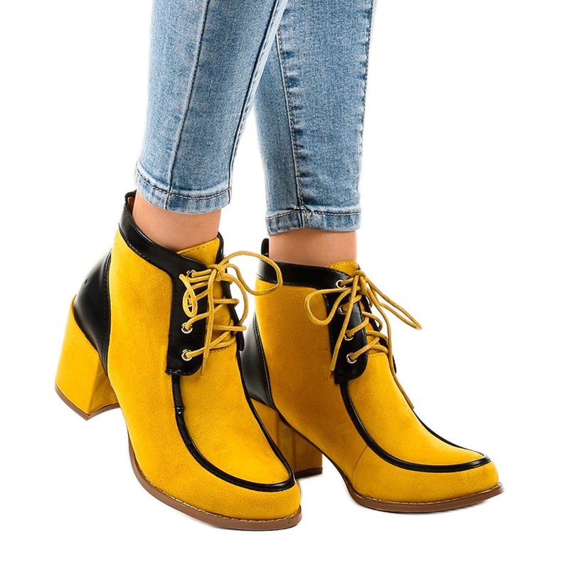 Čizme od gležnjače od devine kamenje na stupu HF-296 smeđa višebojan 1