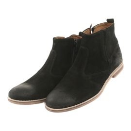 Riko Chelsea čizme od brušene kože s patentnim zatvaračem, neizolirane, crne crna 3