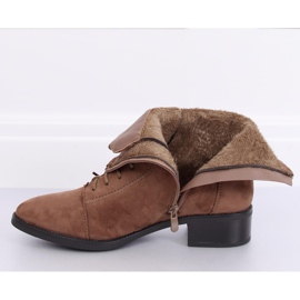 Čizme na vezanje, bež 3127 Khaki 1