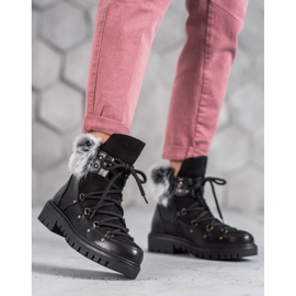 SHELOVET Ženske čizme na navlaku crno 2