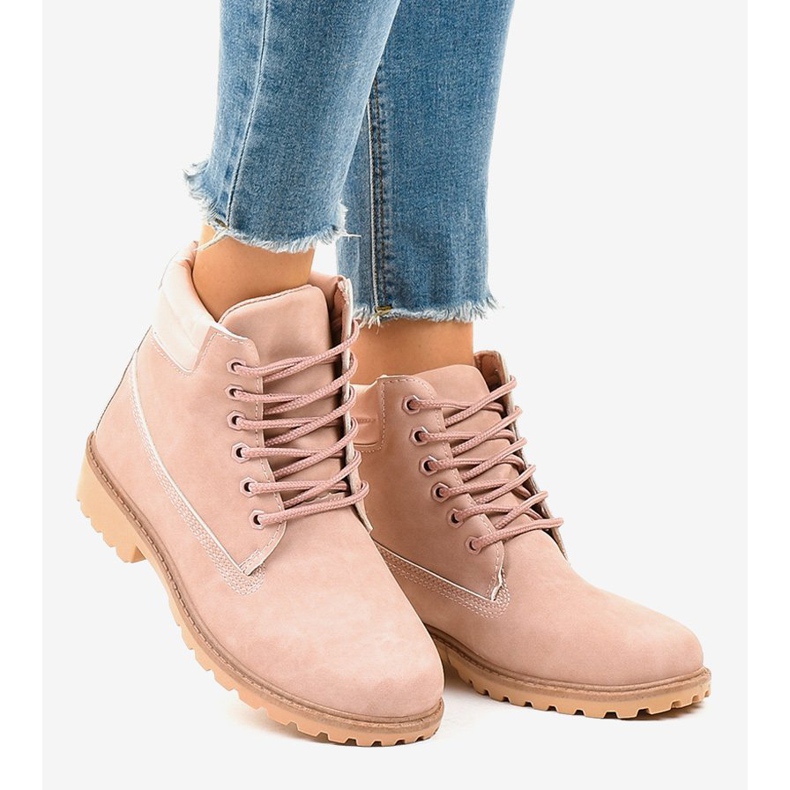 Ružičaste planinarske čizme bez izolacije W-3033 ružičasta 2