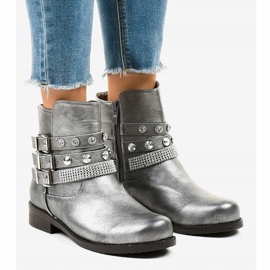 Sive čizme bogato ukrašene LL179 siva 1