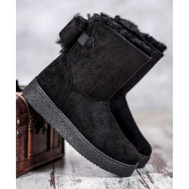 SHELOVET Mukluki s mašnom crno 2