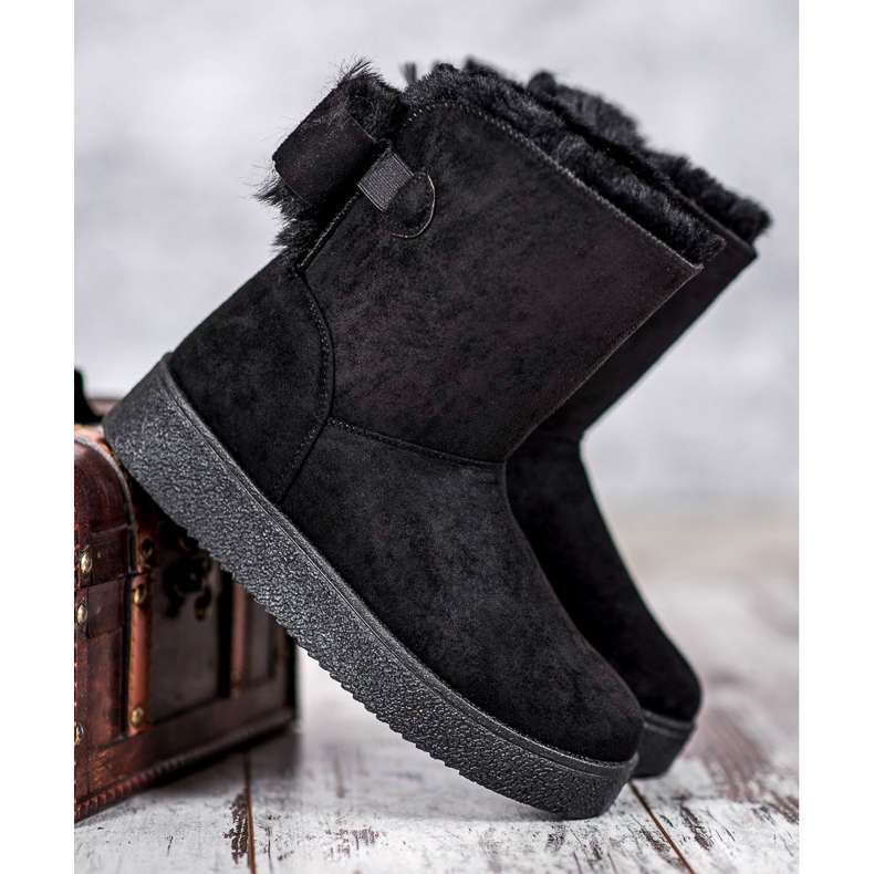 SHELOVET Mukluki s mašnom crno 2