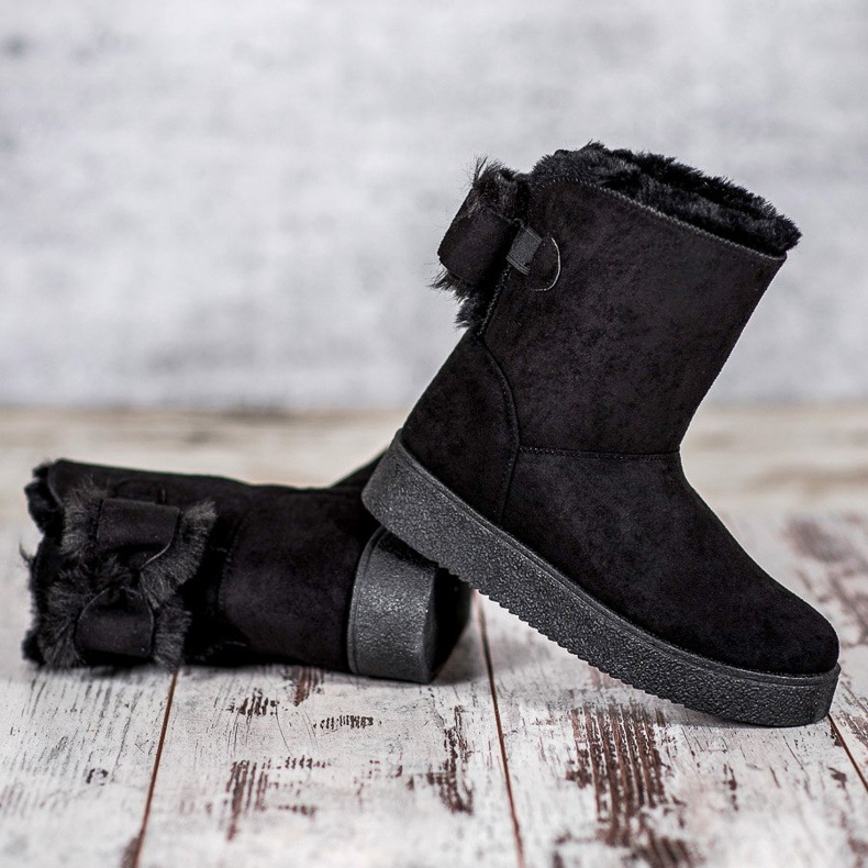 SHELOVET Mukluki s mašnom crna 1