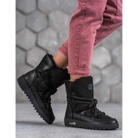 MCKEYLOR čizme za snijeg sa sjajem crna 2