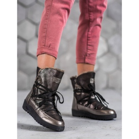 MCKEYLOR čizme za snijeg sa sjajem siva 1