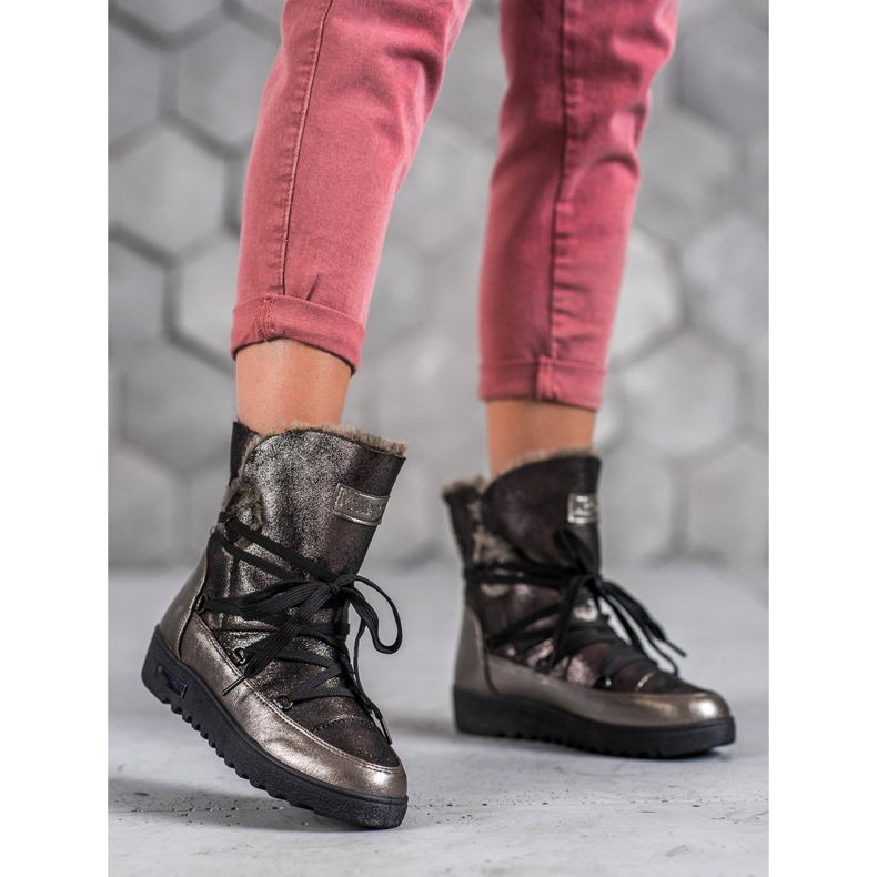 MCKEYLOR čizme za snijeg sa sjajem siva 1