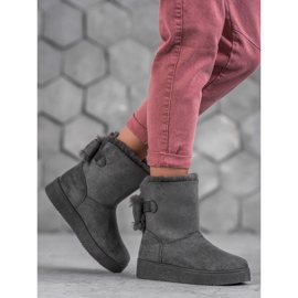 SHELOVET Mukluki s mašnom siva 1