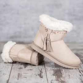 SHELOVET Mukluki sa kristalima smeđa 1