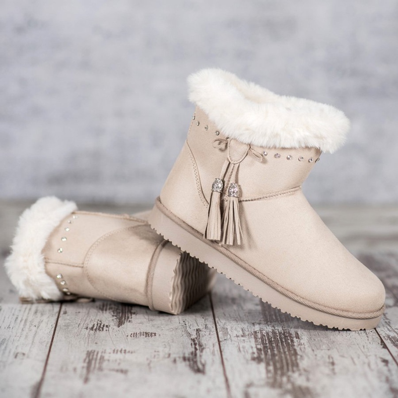 SHELOVET Mukluki sa kristalima smeđa 1