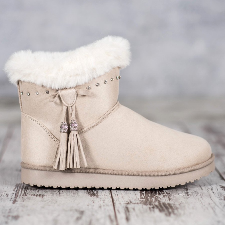 SHELOVET Mukluki sa kristalima smeđa 2