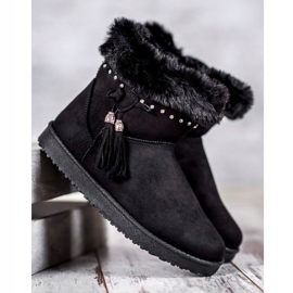 SHELOVET Mukluki sa kristalima crna 1