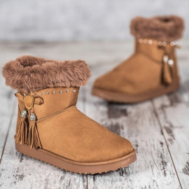 SHELOVET Mukluki sa kristalima smeđa 2