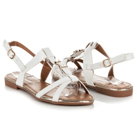 Pezzano Ravne sandale s regulacijom bijela 1