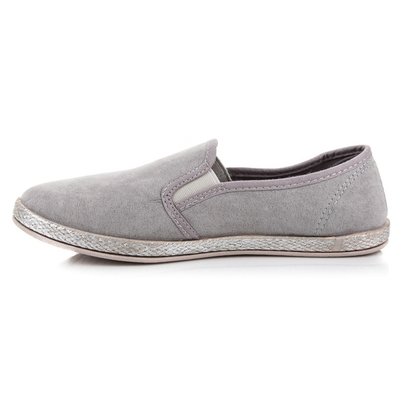 Mckeylor Slip on espadrile od antilopa siva 1