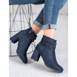 Kylie Suede Navy Blue Boots plava 2