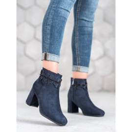 Kylie Suede Navy Blue Boots plava 1
