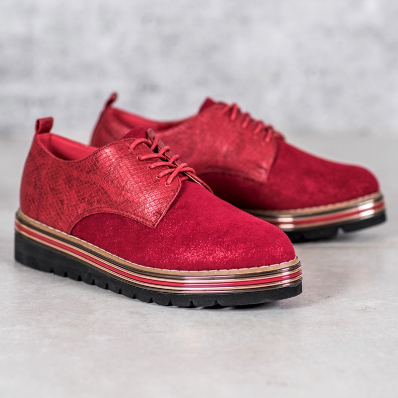 SHELOVET Cipele na platformi Snake Print crvena 1