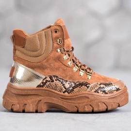 Čizme VICES na vezanje smeđa 1