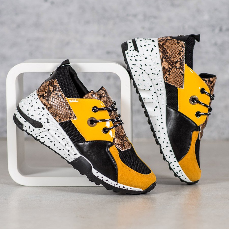 Snake Print VICES tenisice raznobojna žuta boja 1