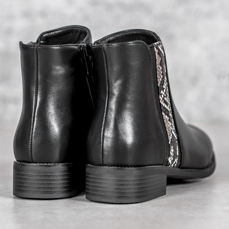 Filippo Modne čizme Snake Print crna 2