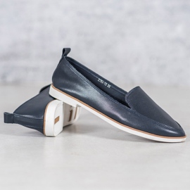 Mazaro Tamnoplave kožne mokasine plava 2