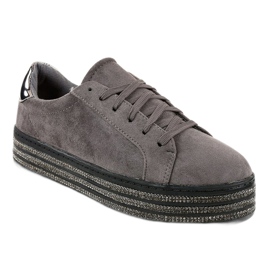 Ženske tenisice s ukrasom u sivoj boji G280 siva 1