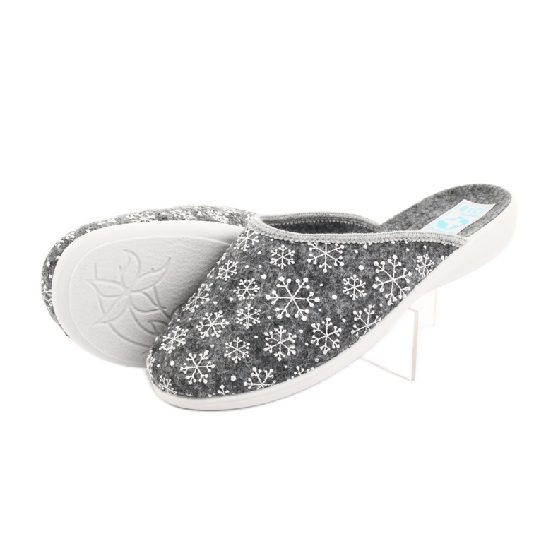 Adanex papuče od pahuljice od filca 24215 bijela siva 4