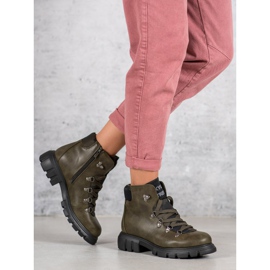 Kylie Čizme na vezanje zelena 1