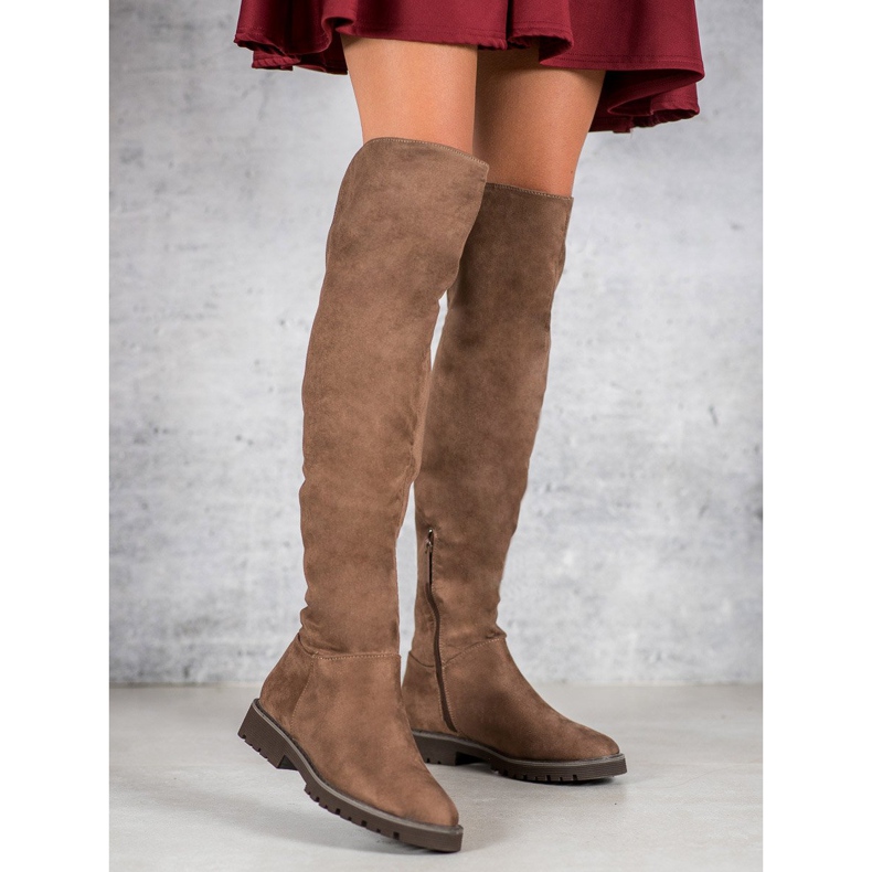 Kylie Čizme na ravnu petu smeđa 1