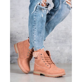SHELOVET Planinarske čizme s krznom ružičasta 2