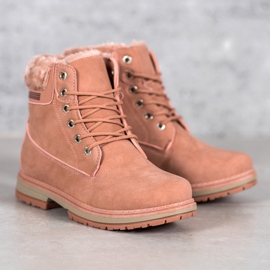 SHELOVET Planinarske čizme s krznom ružičasta 1