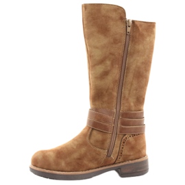 Duge čizme American Club GC31 sa kamenčićima smeđa 2